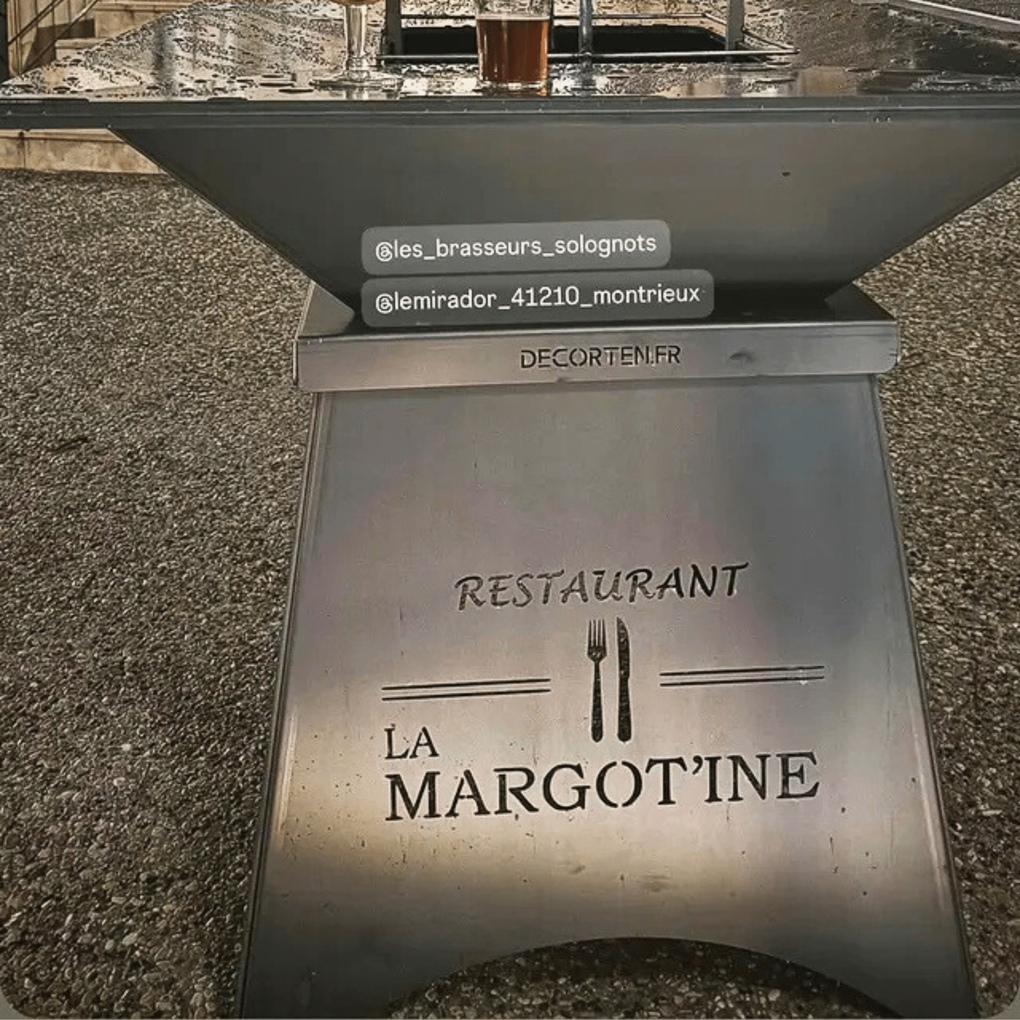 Personnalisation d'un Grand Brasero pour un restaurateur